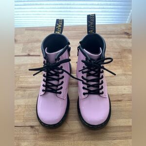 Dr. Martens Kids Pink Lace-Up Boots Girls